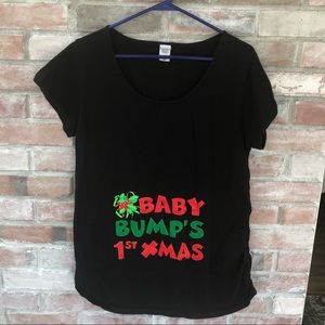 Maternity shirt Bump’s First Christmas XXL